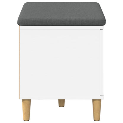 Gangbenk Hvit 60 x 38 x 46 cm Konstruert treverk og stoff