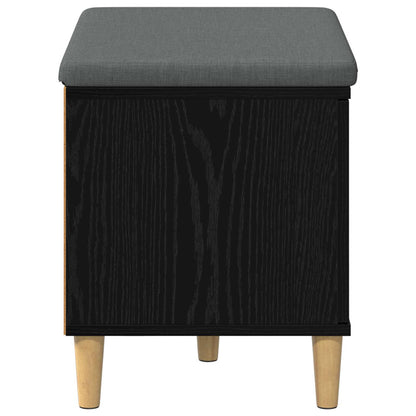 Gangbenk Svart Eik 60 x 38 x 46 cm Konstruert treverk og stoff
