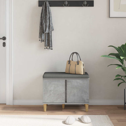 Hallbenk Betonggrå 60 x 38 x 46 cmverk og stoff