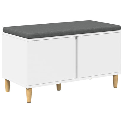 Gangbenk Hvit 80 x 38 x 46 cm Konstruert treverk og stoff