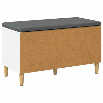 Gangbenk Hvit 80 x 38 x 46 cm Konstruert treverk og stoff