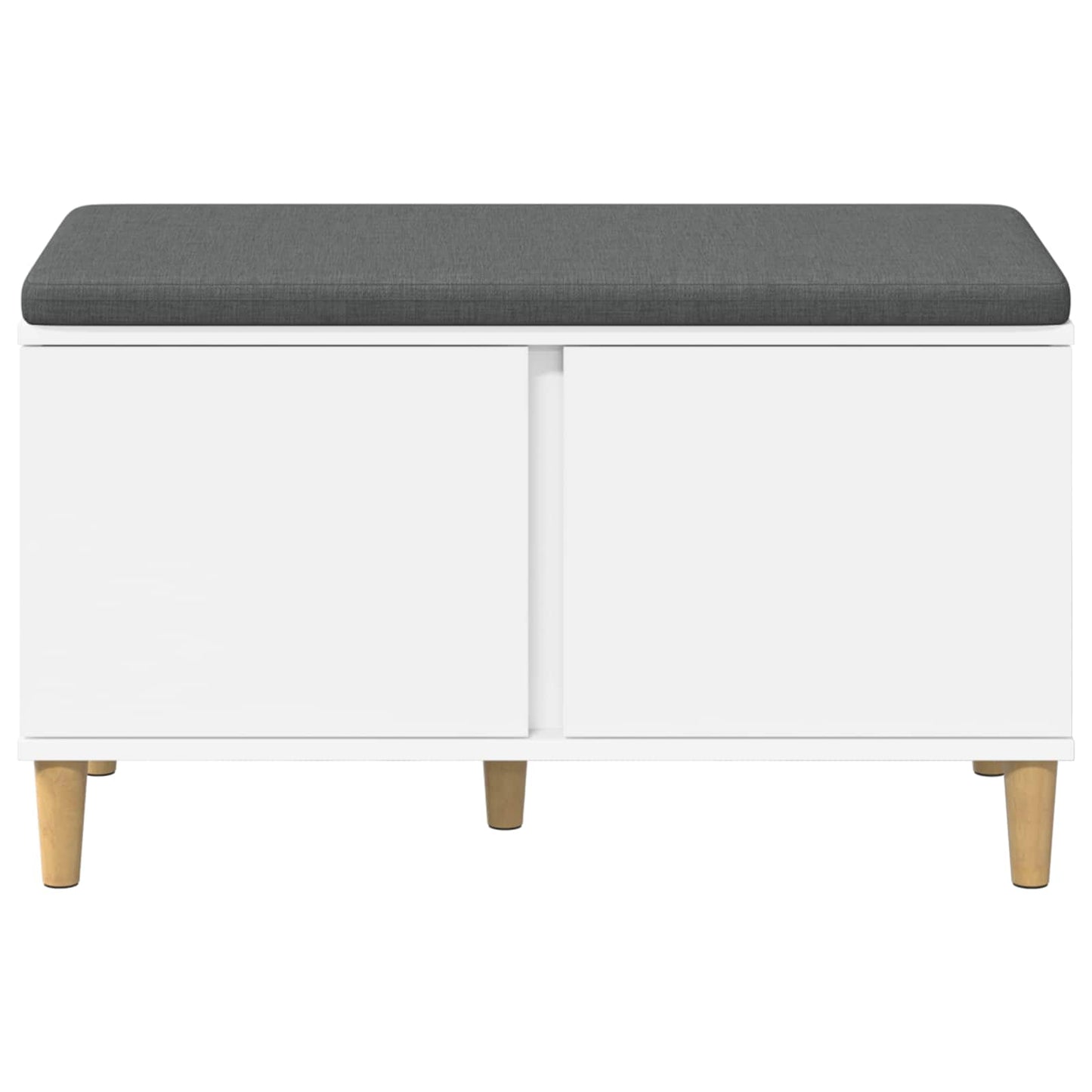 Gangbenk Hvit 80 x 38 x 46 cm Konstruert treverk og stoff