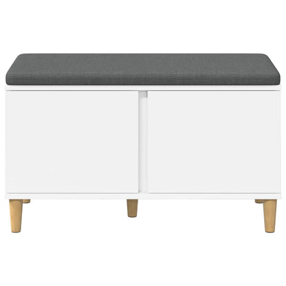Gangbenk Hvit 80 x 38 x 46 cm Konstruert treverk og stoff