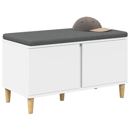 Gangbenk Hvit 80 x 38 x 46 cm Konstruert treverk og stoff