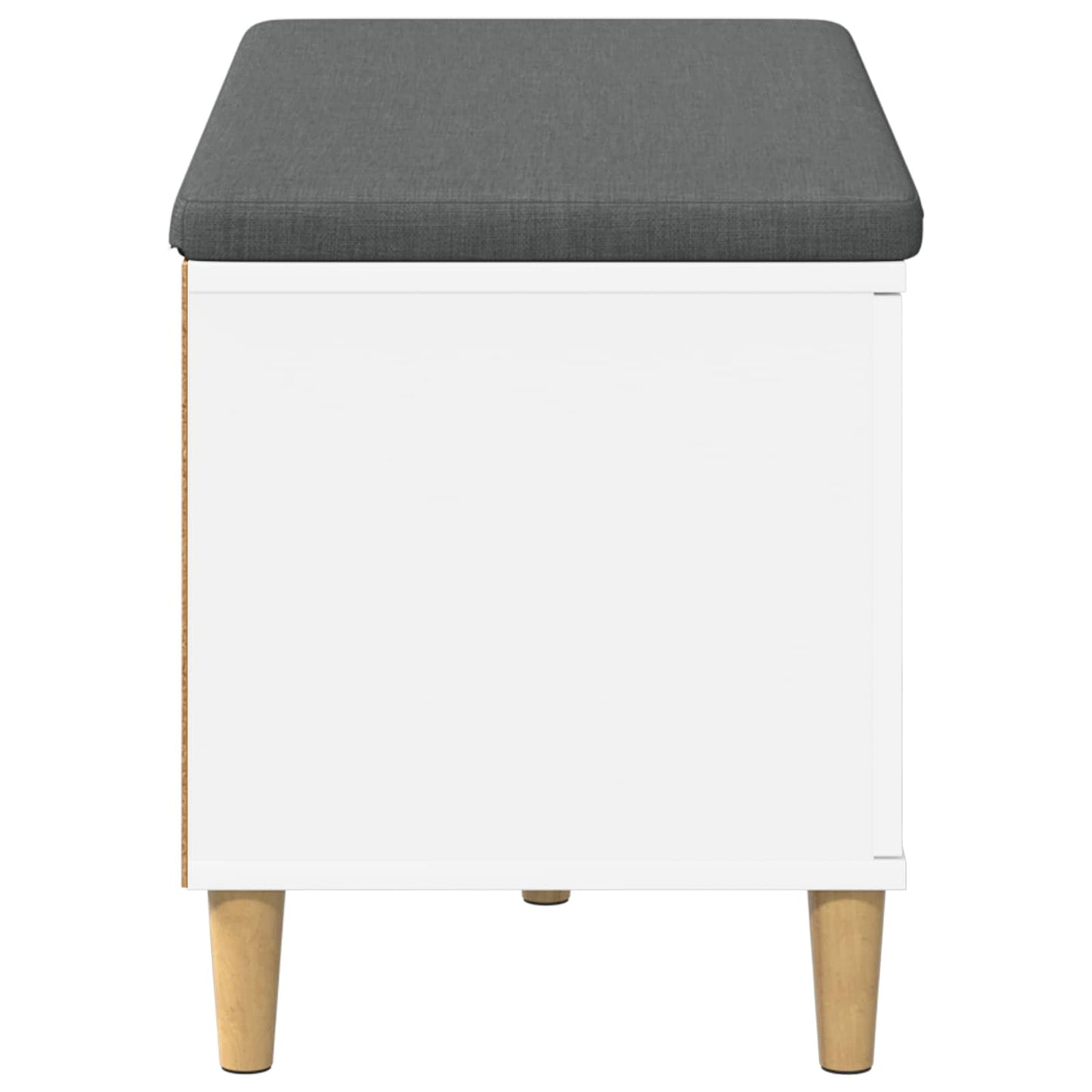 Gangbenk Hvit 80 x 38 x 46 cm Konstruert treverk og stoff