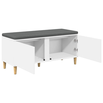 Gangbenk Hvit 100 x 38 x 46 cm Konstruert treverk og stoff