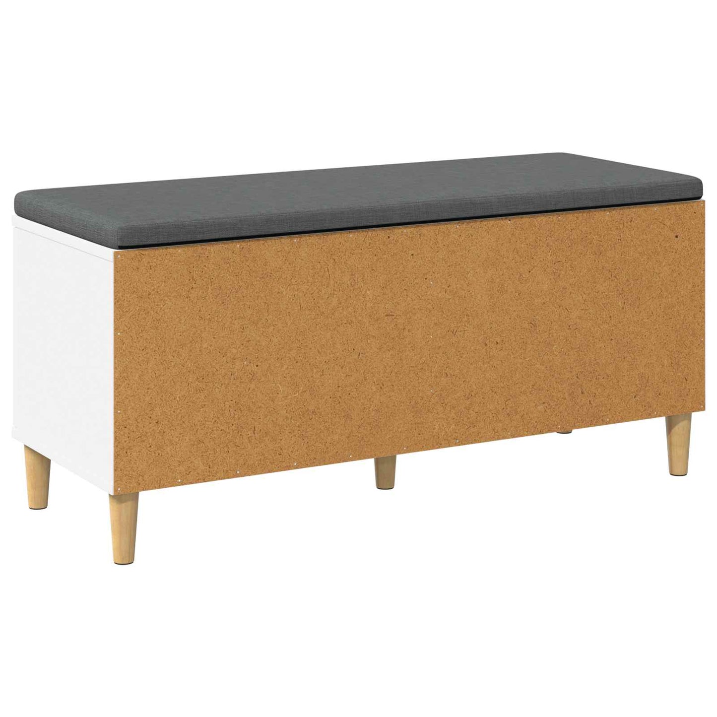 Gangbenk Hvit 100 x 38 x 46 cm Konstruert treverk og stoff