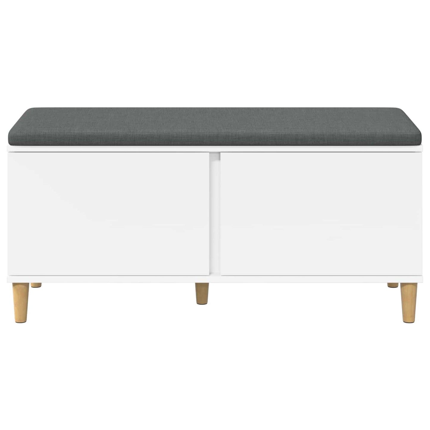 Gangbenk Hvit 100 x 38 x 46 cm Konstruert treverk og stoff