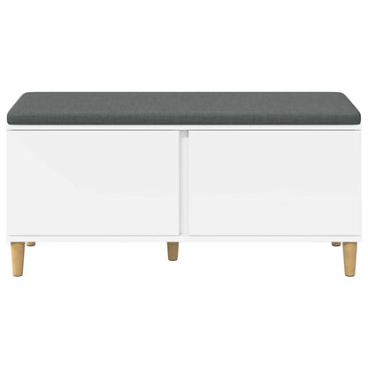 Gangbenk Hvit 100 x 38 x 46 cm Konstruert treverk og stoff