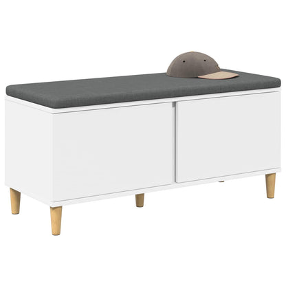 Gangbenk Hvit 100 x 38 x 46 cm Konstruert treverk og stoff