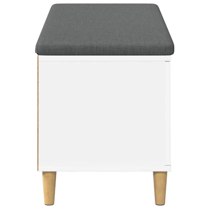 Gangbenk Hvit 100 x 38 x 46 cm Konstruert treverk og stoff