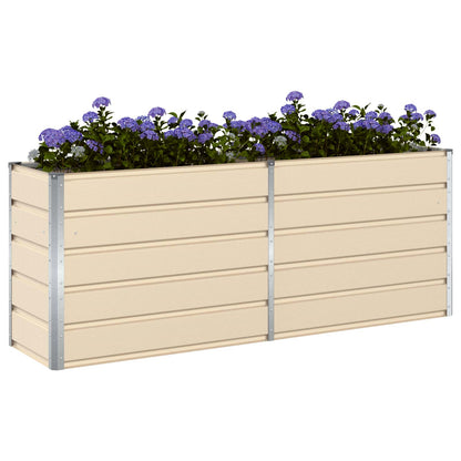 Plantekassed Elfenben 195 x 50 x 75 cm Galvanisert Stål