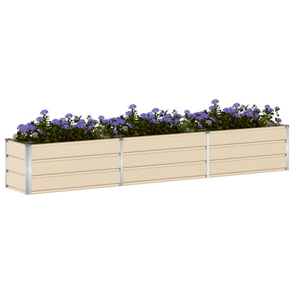 Plantekassed Elfenben 290 x 50 x 45 cm Galvanisert Stål