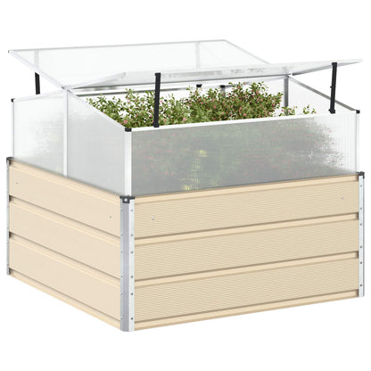 Plantekassed Elfenben 100 x 100 x 77 cm Galvanisert Stål