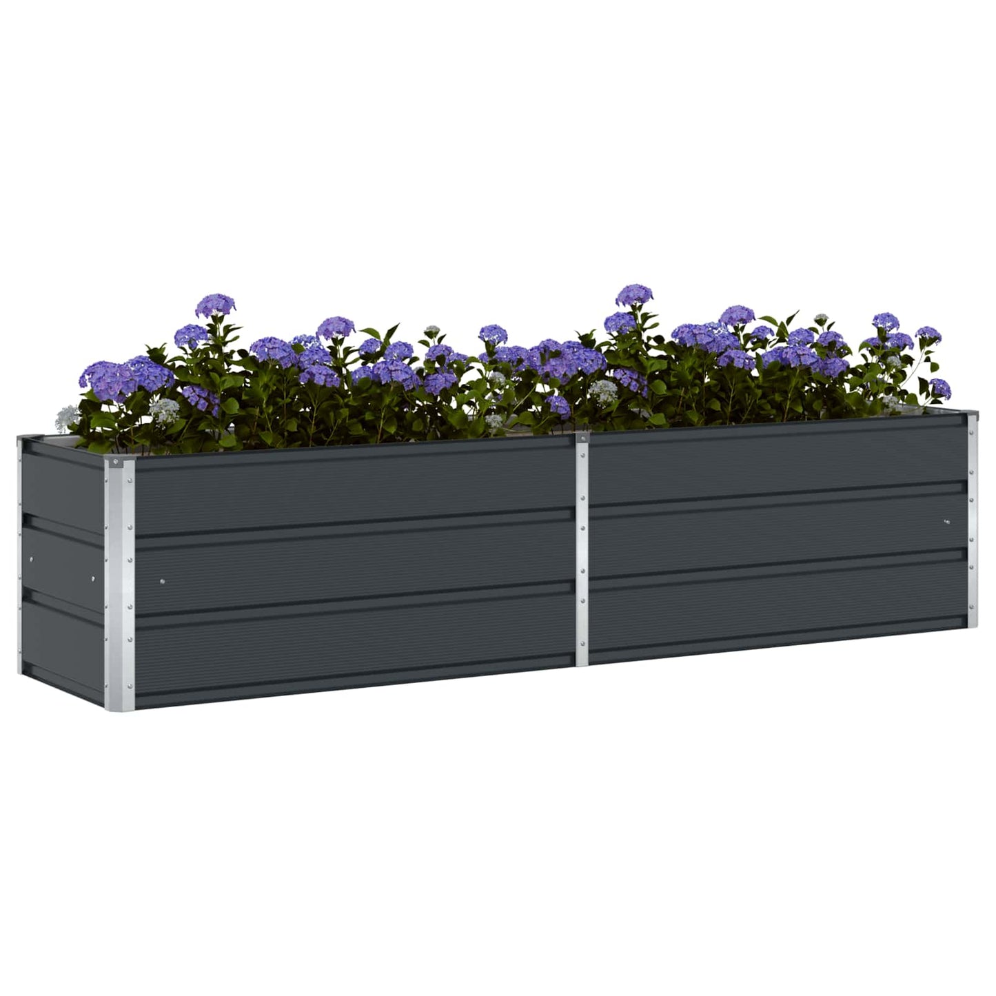 Plantekassed Antrasitt 195 x 50 x 45 cm Galvanisert Stål