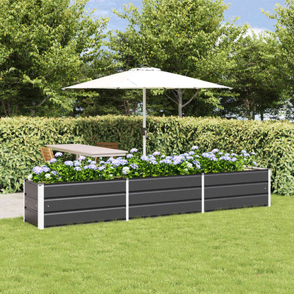 Plantekassed Antrasitt 290 x 50 x 45 cm Galvanisert Stål