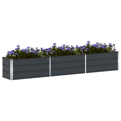 Plantekassed Antrasitt 290 x 50 x 45 cm Galvanisert Stål