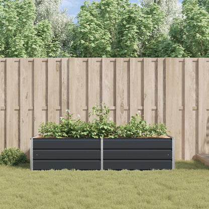 Plantekassed Antrasitt 195 x 100 x 45 cm Galvanisert Stål
