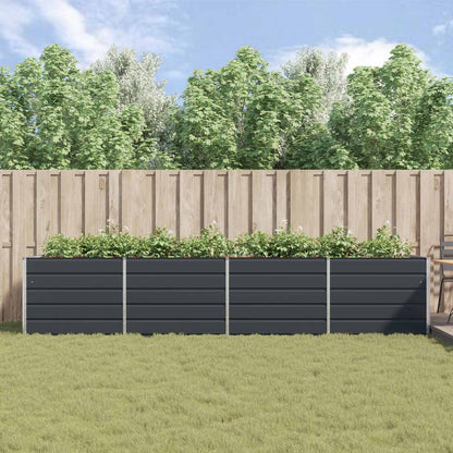 Plantekassed Antrasitt 385 x 100 x 75 cm Galvanisert Stål