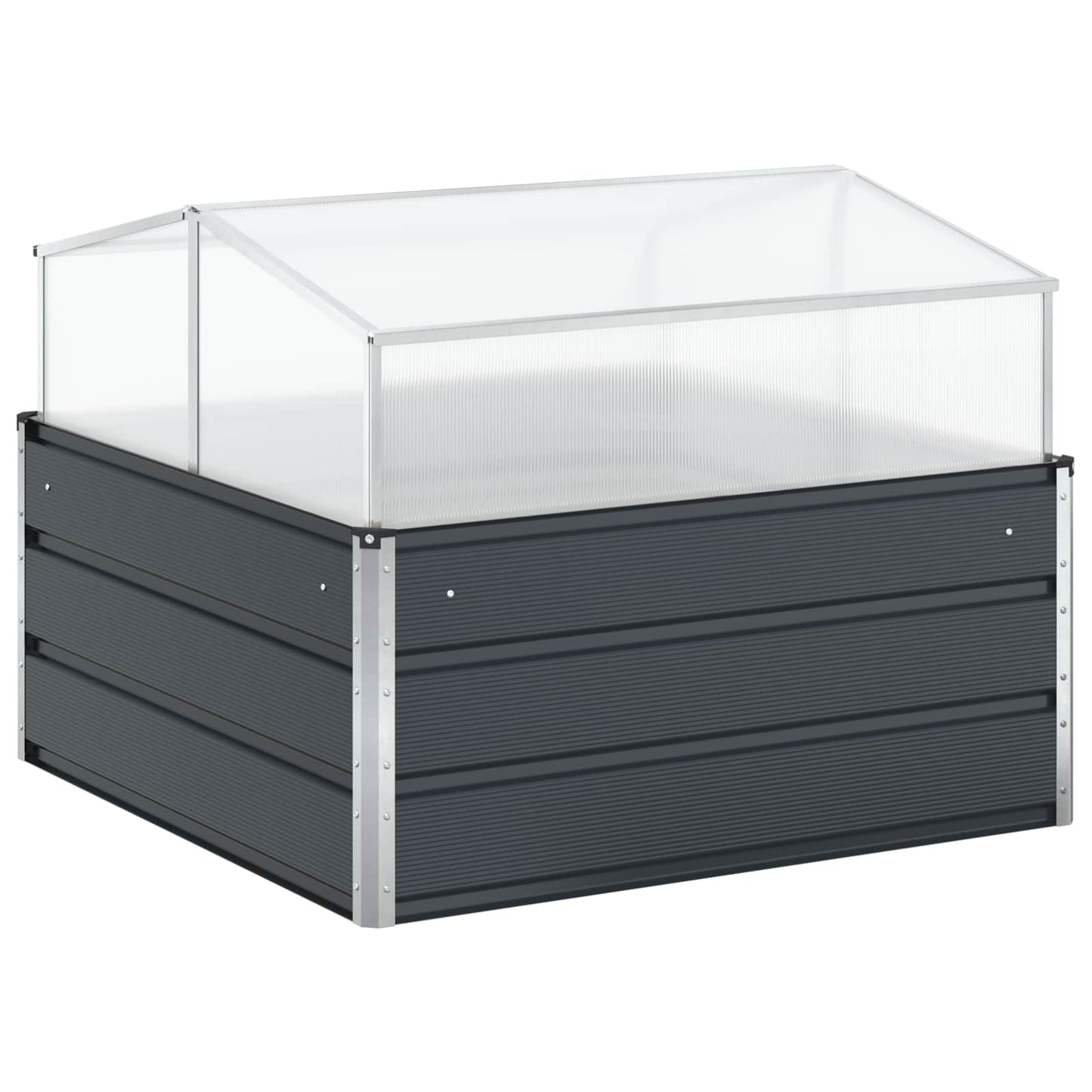 Plantekassed Antrasitt 100 x 100 x 77 cm Galvanisert Stål