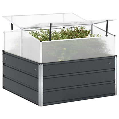 Plantekassed Antrasitt 100 x 100 x 77 cm Galvanisert Stål