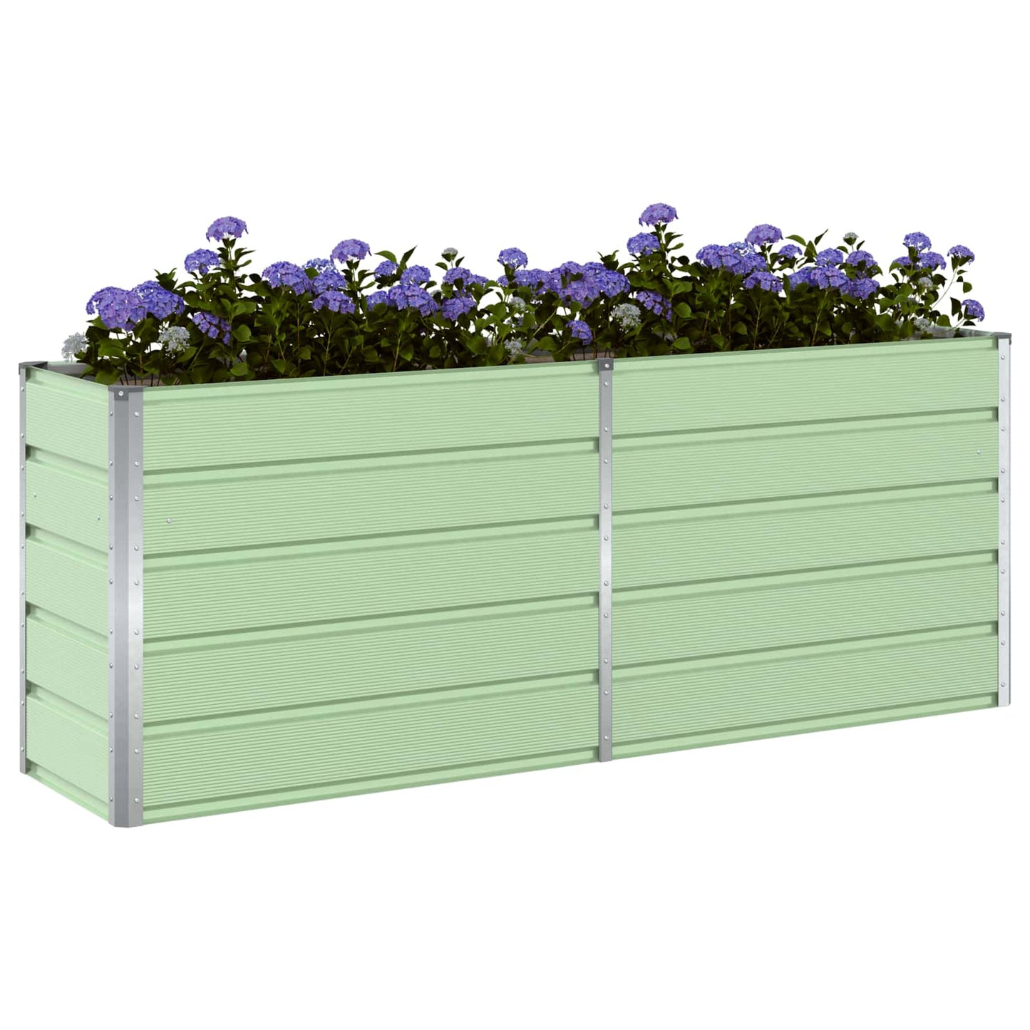 Plantekassed Pastellgrønn 195 x 50 x 77 cm Galvanisert Stål