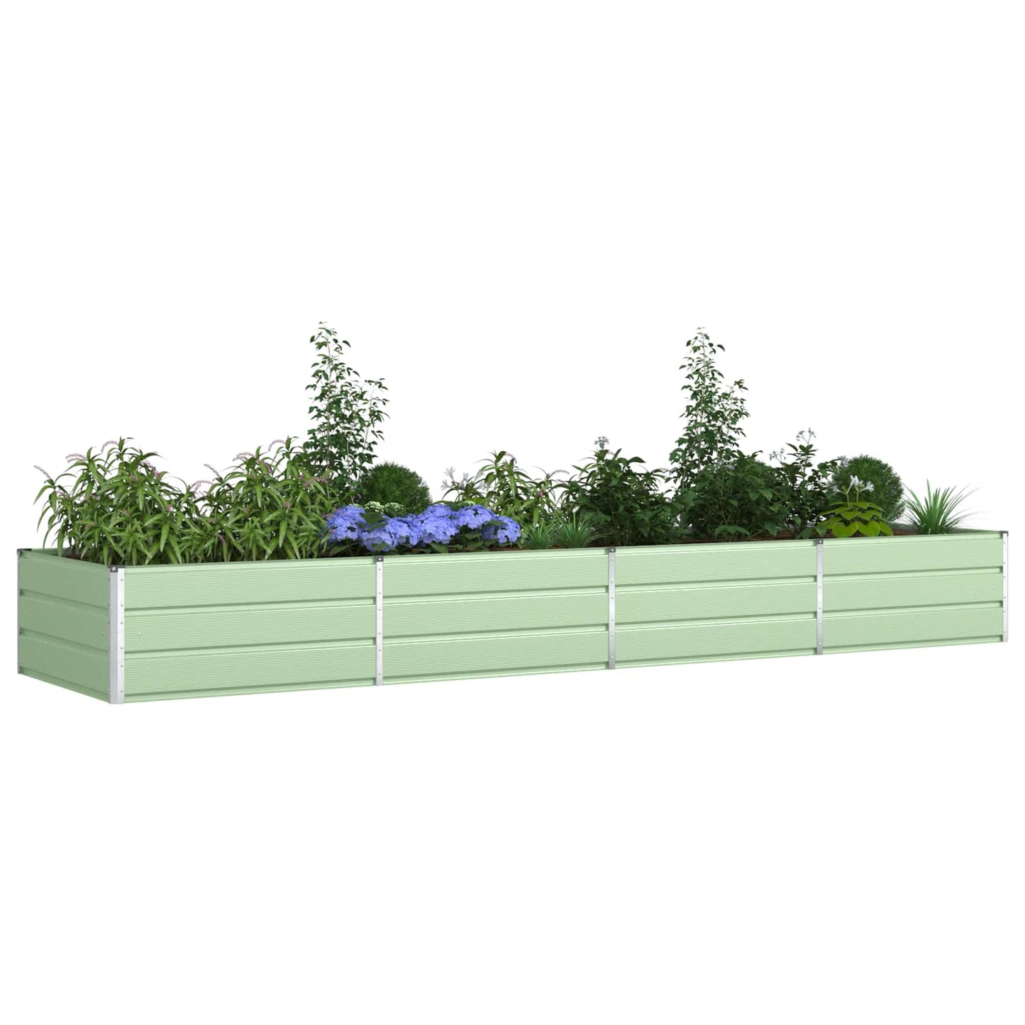 Plantekassed Pastellgrønn 385 x 100 x 45 cm Galvanisert Stål