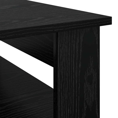 Kaffebord med lagring Svart Eik 96 x 54 x 44 cm Konstruert tre