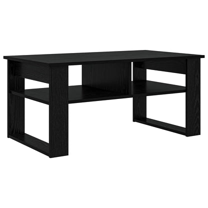 Kaffebord med lagring Svart Eik 96 x 54 x 44 cm Konstruert tre
