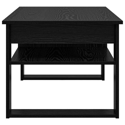 Kaffebord med lagring Svart Eik 96 x 54 x 44 cm Konstruert tre