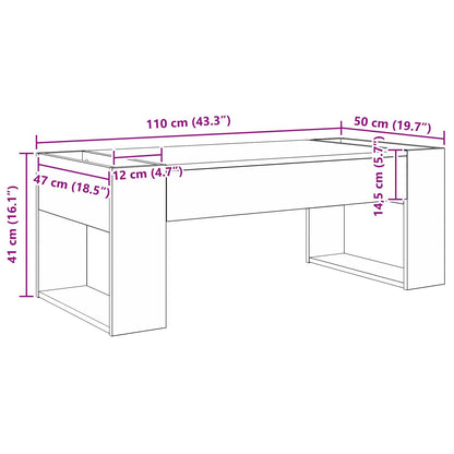Salongbord Sofabord Gammelt Tre 110 x 50 x 41 cm