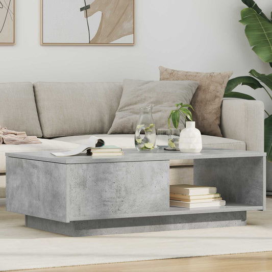 Salongbord Sofabord Betonggrå med skuff 95 x 55 x 31 cm