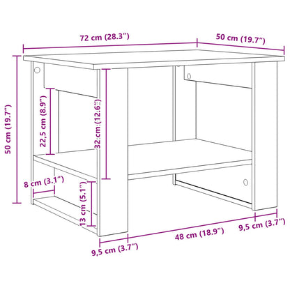 Kaffebord Gammelt tre 72 x 50 x 50 cm Konstruert tre