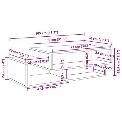 Salongbord Sofabord Artisan Eik 105 x 50 x 32,5 cm