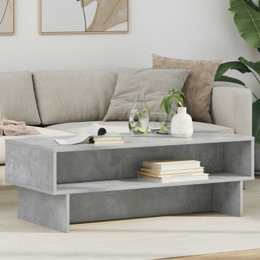 Salongbord Sofabord Betonggrå 100 x 46 x 35 cm