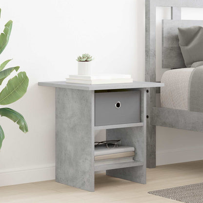 Nattbord 2 pcs Betonggrå 41 x 40 x 45 cm Konstruert tre