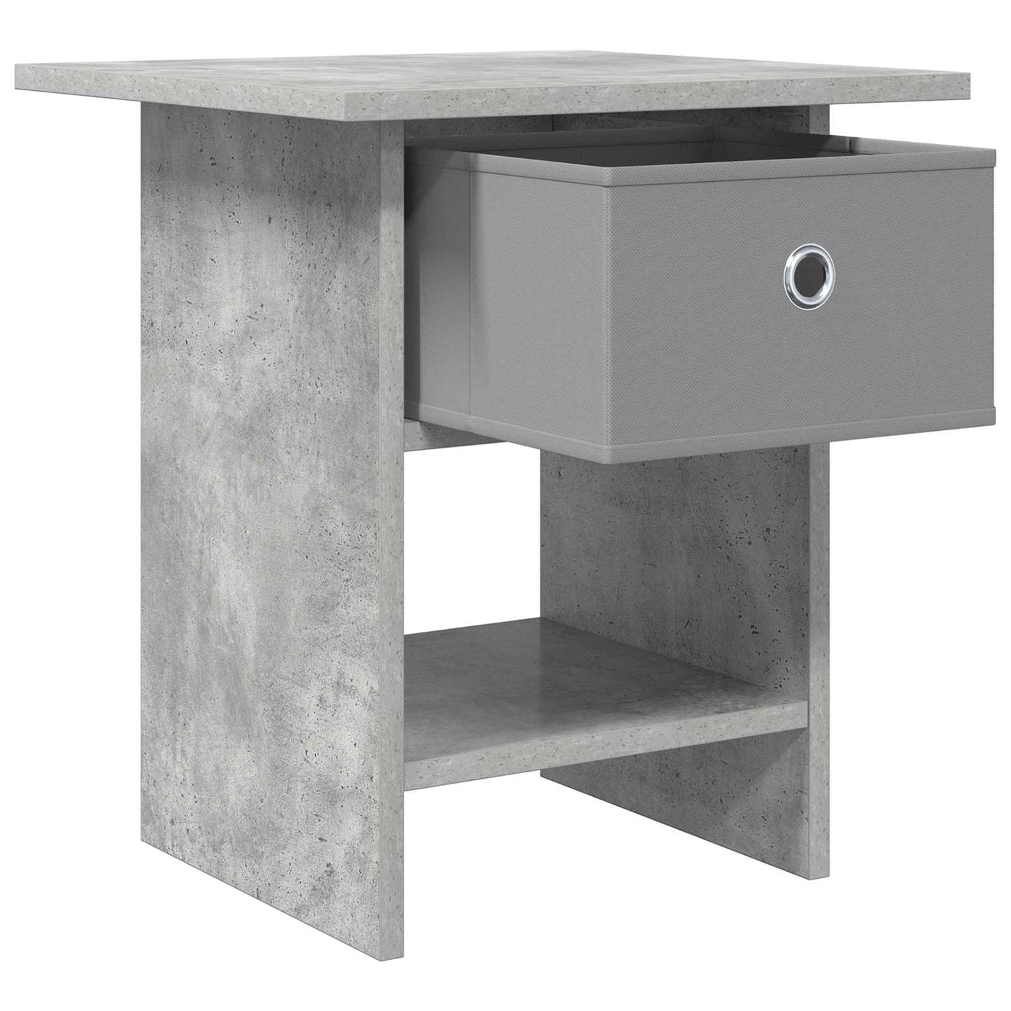 Nattbord 2 pcs Betonggrå 41 x 40 x 45 cm Konstruert tre