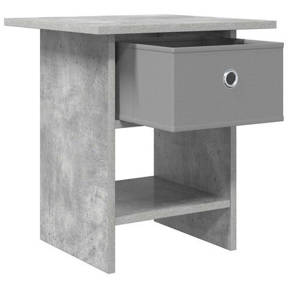 Nattbord 2 pcs Betonggrå 41 x 40 x 45 cm Konstruert tre