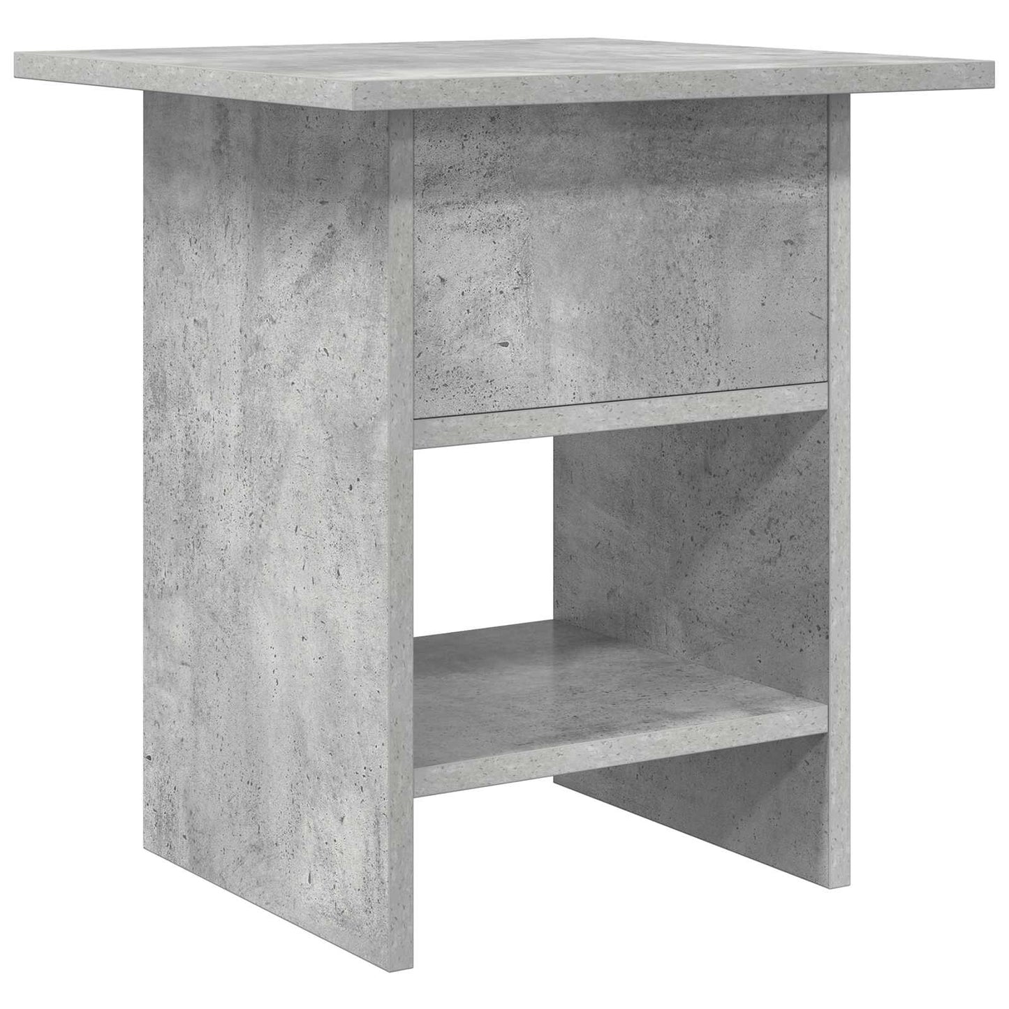 Nattbord 2 pcs Betonggrå 41 x 40 x 45 cm Konstruert tre
