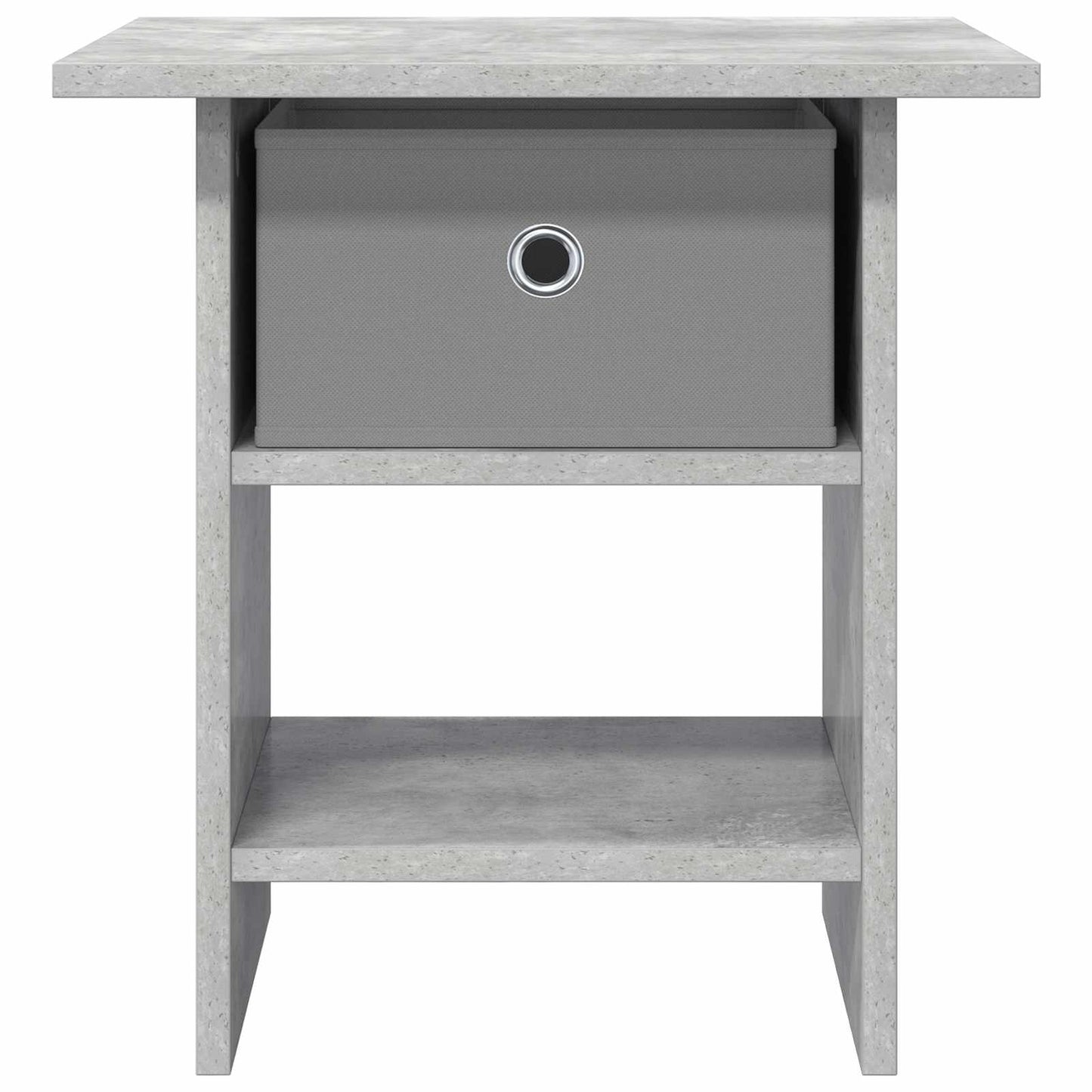 Nattbord 2 pcs Betonggrå 41 x 40 x 45 cm Konstruert tre