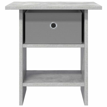 Nattbord 2 pcs Betonggrå 41 x 40 x 45 cm Konstruert tre