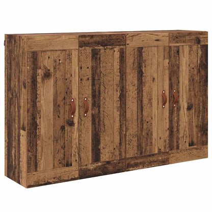 Vegghengt skap Veggmontert 2 pcs Gammelt tre 69,5 x 34 x 90 cm