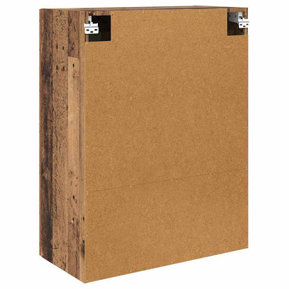 Vegghengt skap Veggmontert 2 pcs Gammelt tre 69,5 x 34 x 90 cm