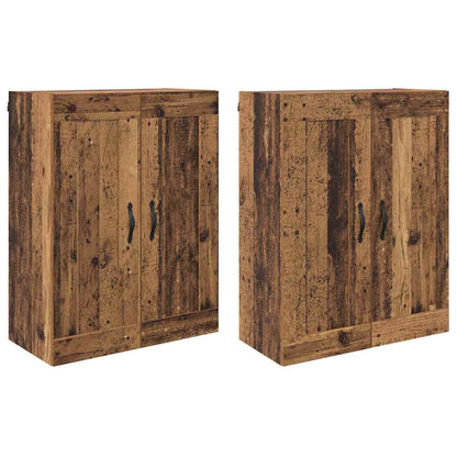 Vegghengt skap Veggmontert 2 pcs Gammelt tre 69,5 x 34 x 90 cm
