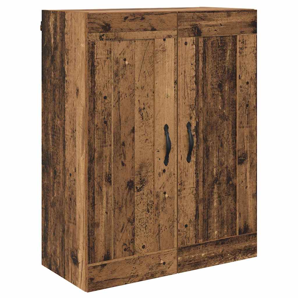 Vegghengt skap Veggmontert 2 pcs Gammelt tre 69,5 x 34 x 90 cm