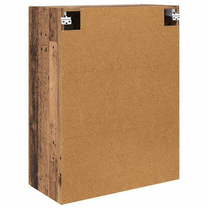 Vegghengt skap Veggmontert 2 pcs Gammelt tre 69,5 x 34 x 90 cm