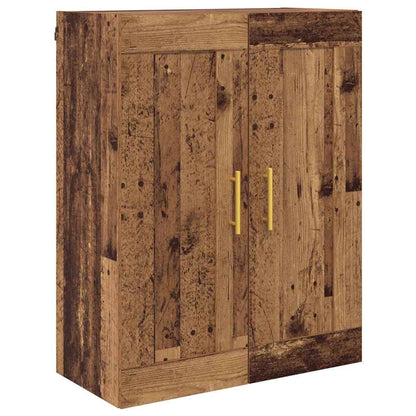 Vegghengt skap Veggmontert 2 pcs Gammelt tre 69,5 x 34 x 90 cm