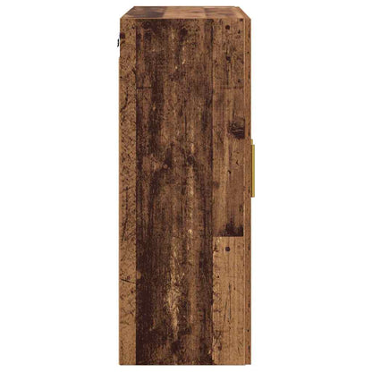 Vegghengt skap Veggmontert 2 pcs Gammelt tre 69,5 x 34 x 90 cm