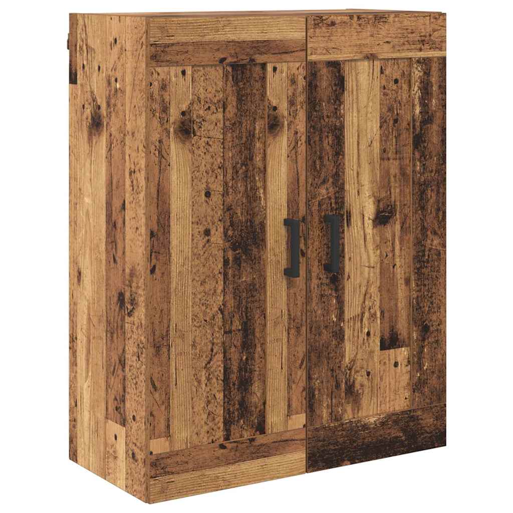 Vegghengt skap Veggmontert 2 pcs Gammelt tre 69,5 x 34 x 90 cm