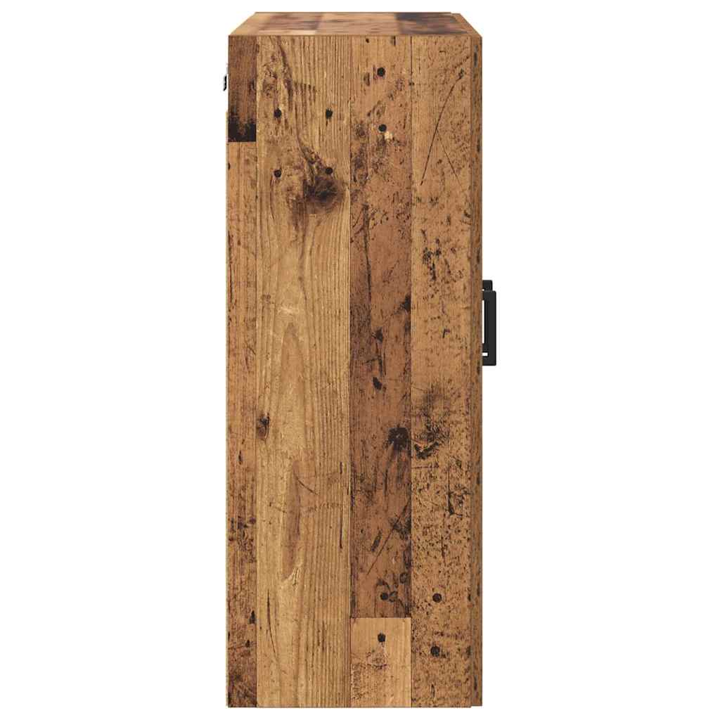 Vegghengt skap Veggmontert 2 pcs Gammelt tre 69,5 x 34 x 90 cm